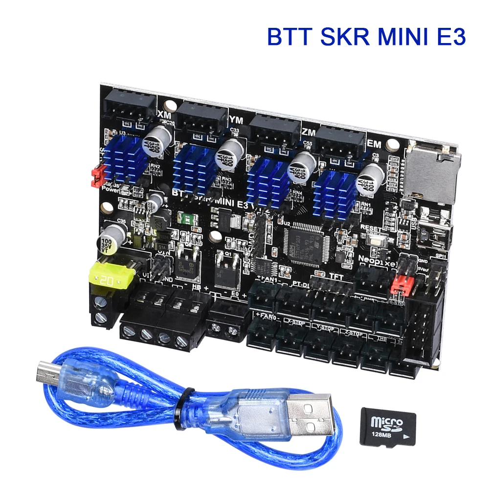 Продажа BIGTREETECH SKR MINI E3 V1.2 плата управления 32 бит интегрированный TMC2209 UART 4 шт. драйверы для Ender 3 Pro панель части 3d принтера