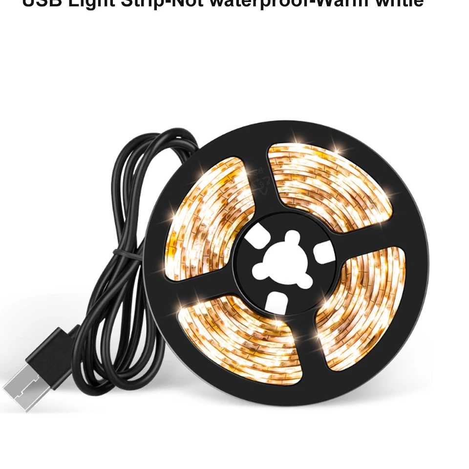 FOXGBF Motion sensor LED Night light Bed Cabinet Stairs light USB LED Strip lamp 5V For TV Backlight lighting 1M 2M 3M 4M 5M (11)