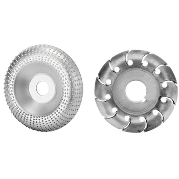 

2Pcs Angle Grinder Disc Wood Carving Disc Grinding Wheel Carving Abrasive Disc 12 Teeth Wood Polishing Shaping Disc