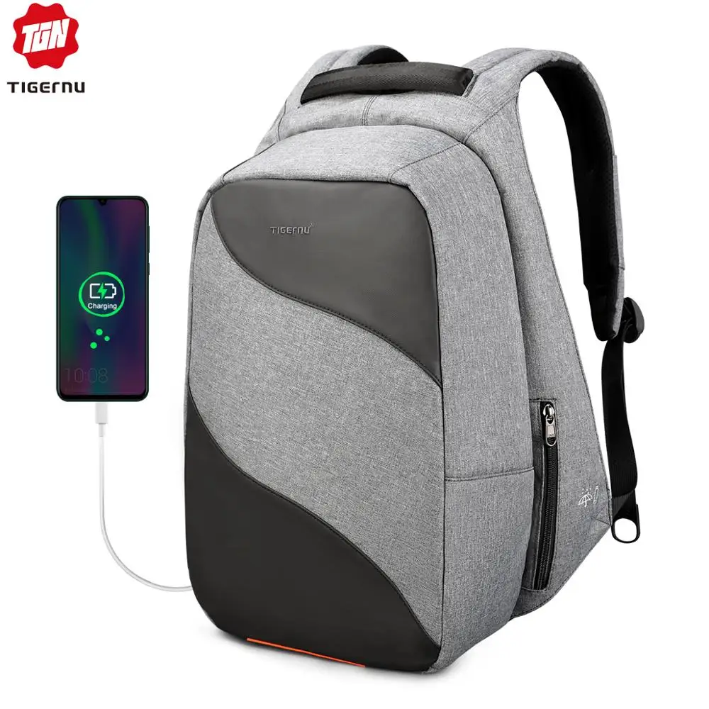 Tigernu модные Анти-Вор с USB зарядка 15,6 дюймов рюкзаки для ноутбука для мужчин рюкзак школьные сумки мужской бизнес путешествия рюкзак