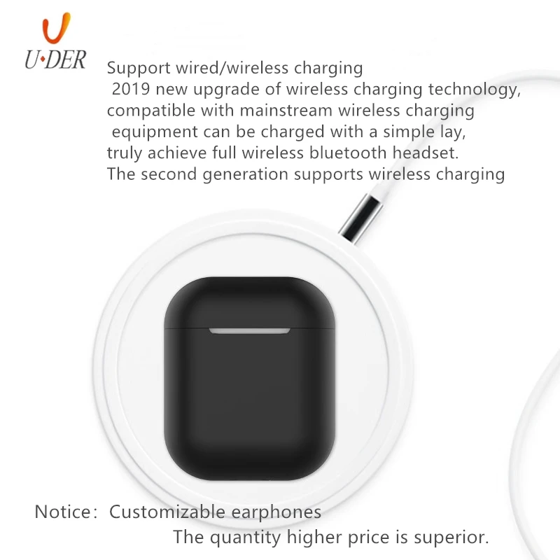 TWS 1536U чип Bluetooth 5,0 раздвижная Регулировка громкости и беспроводной зарядный чехол и обнаружение ушей и реальная батарея и всплывающий кран и вентиляторы exclusiv
