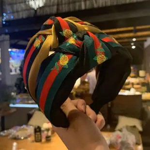 Южная Корея Dongdaemun взрослые женские аксессуары для волос модные марлевые кружевные резинки для волос с узлом Элегантная универсальная повязка на голову для мытья лица