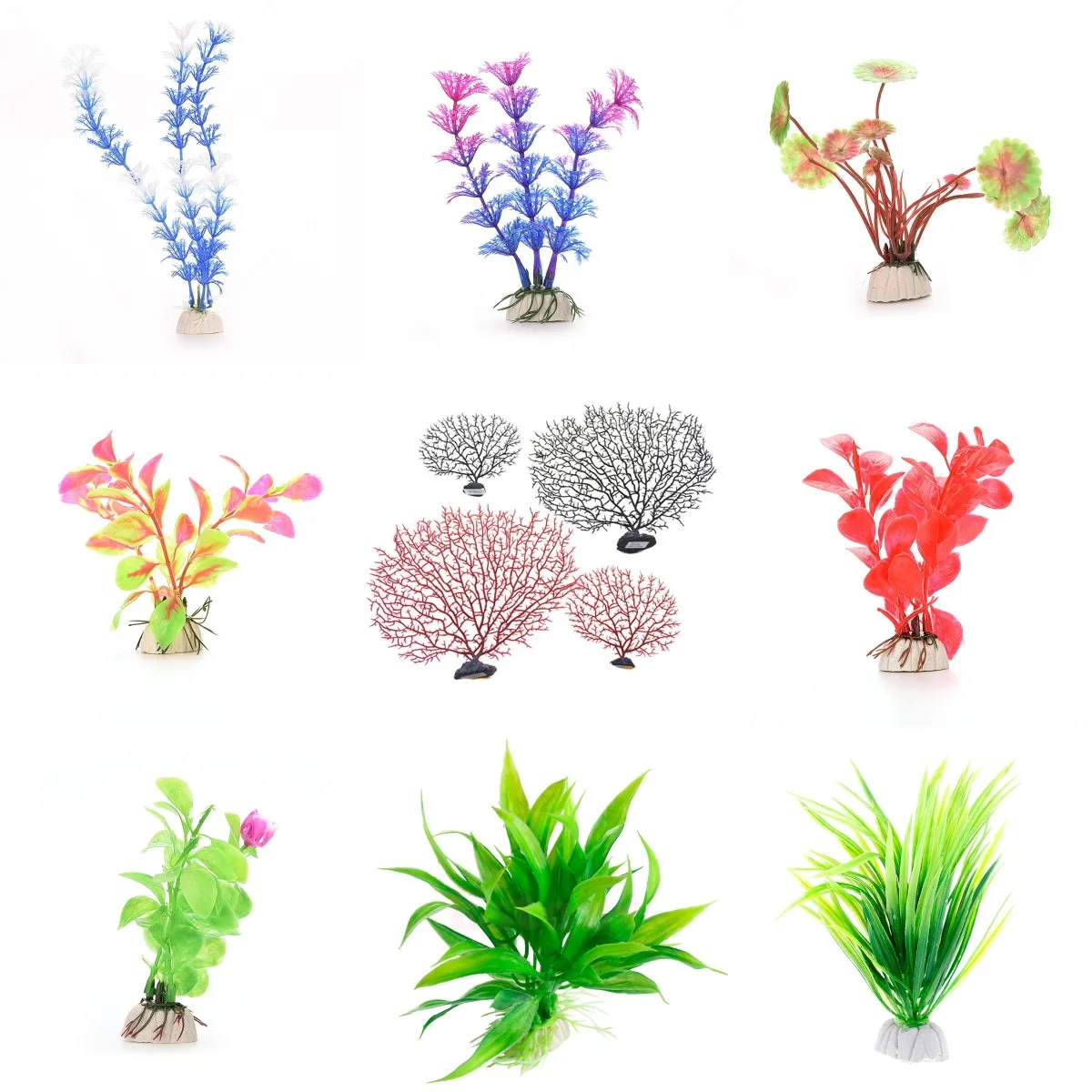 1PCS Fishing Fis Tank Landscaping Decor Tree Shape Resin Coral Aquarium Decoration Sea Iron Tree Plastic Coral Aquarium Decor