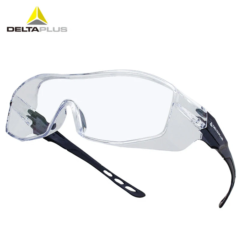DELTAPLUS Safety Goggles Transparent Scratch Resistant Protective Glasses Dustproof Windproof Lab Anti-impact PC Lens Eyeglasses