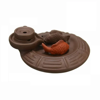 

Ceramic Fish Backflow Incense Burner,Incense Cones Sticks Holder,Perfect For Yoga Room,Home Decoration & Handicraft Gift