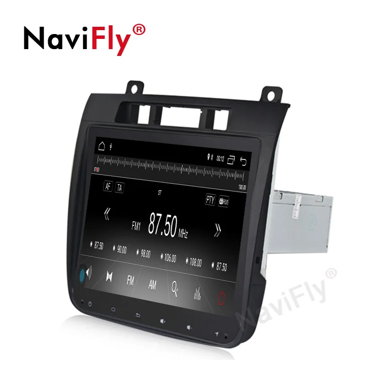 NaviFly Android 9,1 автомобильный мультимедийный плеер для Volkswagen Touareg 2012- Стерео Радио DVD gps навигация четырехъядерный HD 1024*600