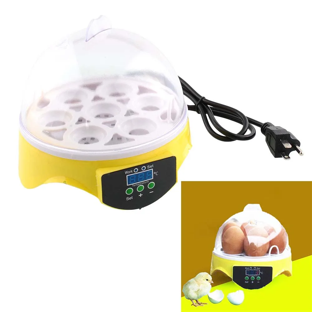 Яйцо инкубатор для домашней птицы цифровые товары для домашних животных Хэтчер 7 яиц птица курица контроль температуры люк прозрачный мини