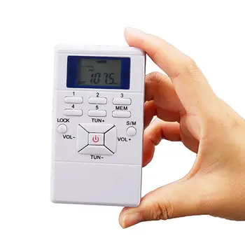 

1Set Mini Portable Dual Channel Single Band LED Digital Display FM Radio with Earphone for Office Meeting Use Supplies D08A