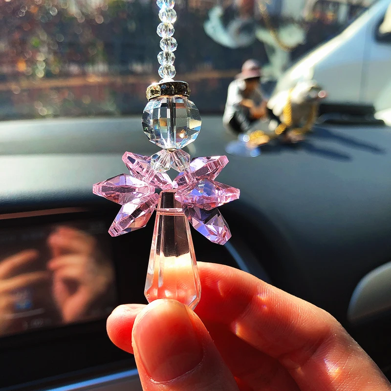 Pendentif Ange Rétroviseur Voiture - Résine - Décoratif Et Oscillant - Cadeau Original - 7x5.5cm