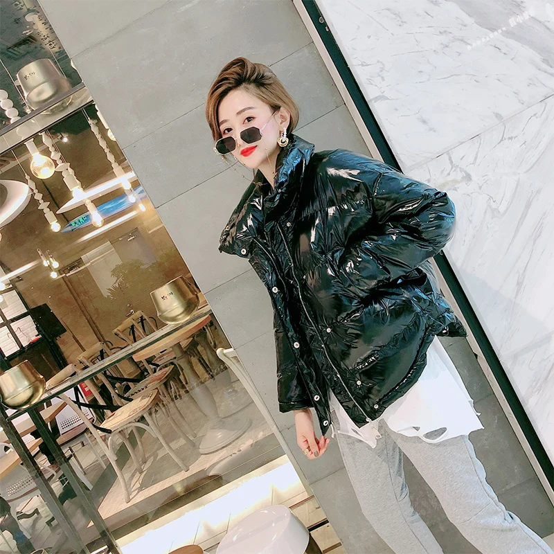 

Cotton Clothes Coat Female Stand collar Fashion Short 2019 Winter Jacket for Women Parka Coat Womans Warm Wadded Jackets Outwear