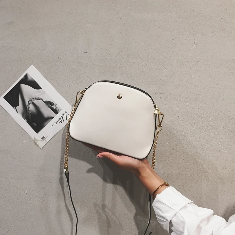 

Fashionable, simple and versatile single shoulder bag temperament, trend, shell, leather and small bag