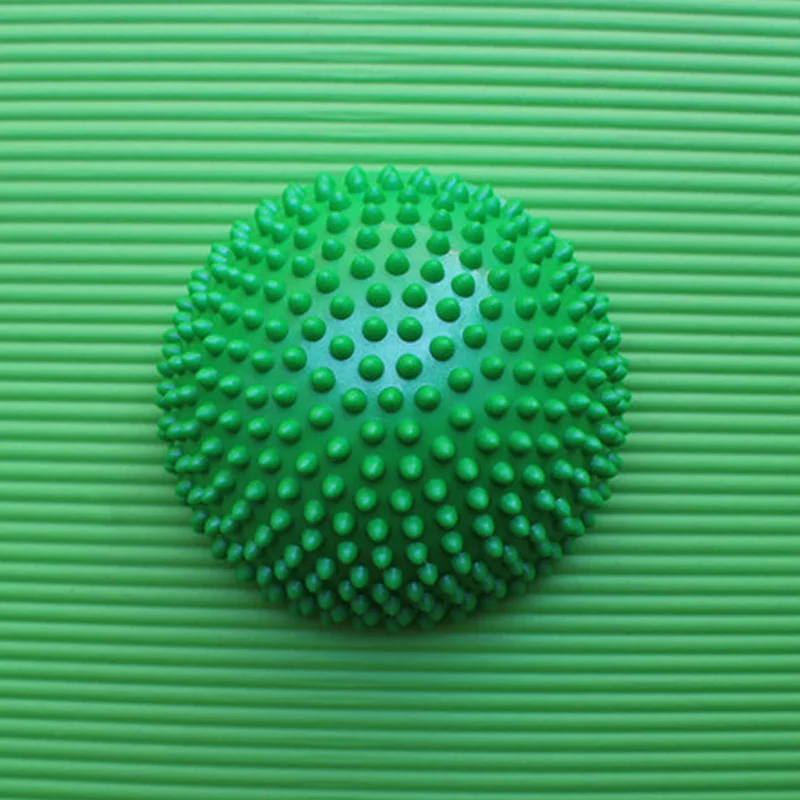 green Ежик сенсорные надувные полусферические мячи для йоги, PVC массажный фитбол, инструктор по упражнениям, Балансирующий мяч для спортзала, спорта, фитнеса - Цвет: green