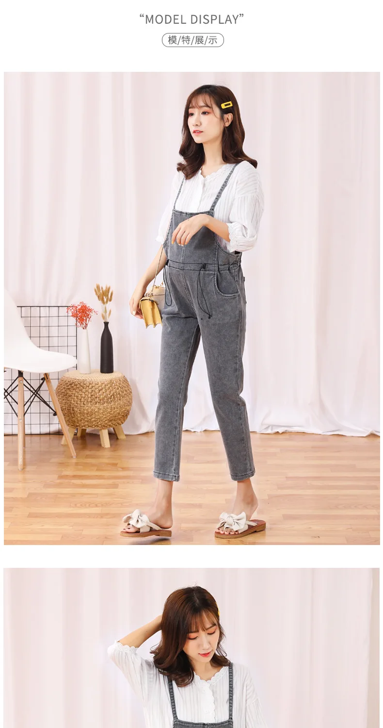 Осень и зима Горячая мама верхняя одежда слинг Slim fit беременных женщин джинсовые комбинезоны