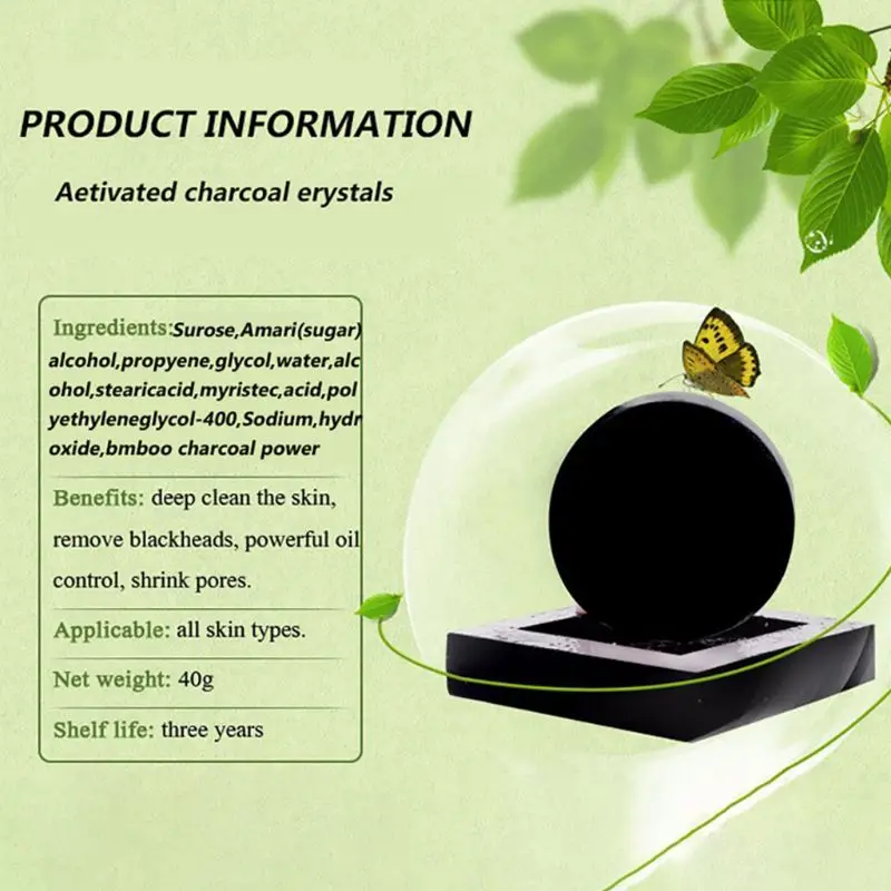 Face Cleansing Activated Bamboo Charcoal Blackhead Removal Oil Control Cleansing Handmade Soap