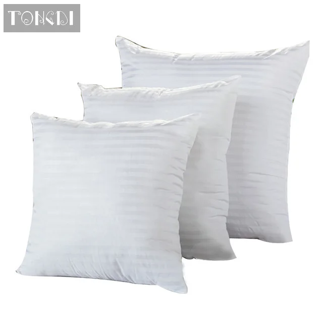 TONGDI Pillow Inner White Soft Elastic Air Permeability Natural Pattern Filled Plush Light Antibacterial Fluffy For Home Hotel
