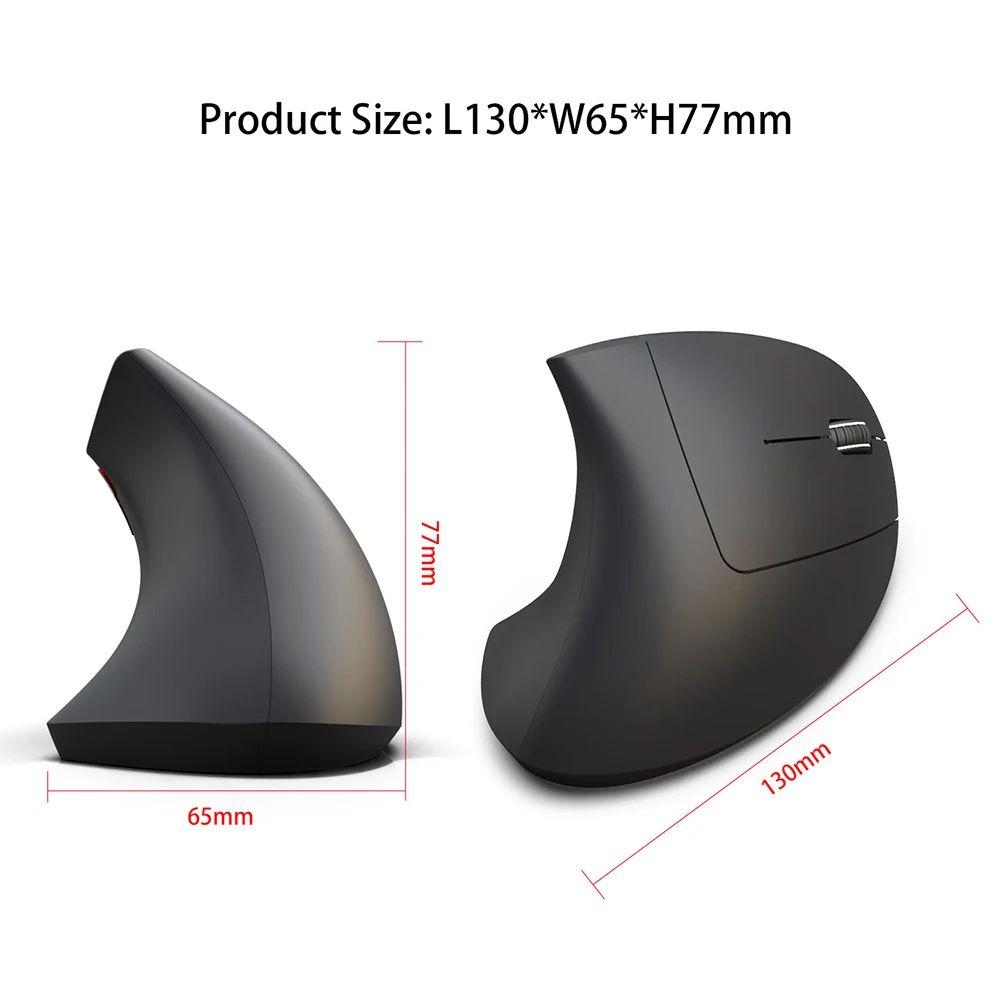 Беспроводная Bluetooth мышь эргономичная оптическая 2,4G 800/1600/2400 dpi для лечения запястья Вертикальная мышь плавник эргономичная для Fortnit