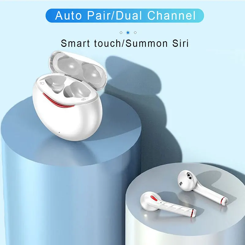 TWS отпечатков пальцев сенсорный Bluetooth 5,0 наушники earburds чехол HIFI 6D стерео беспроводные наушники игровые гарнитуры с шумоподавлением