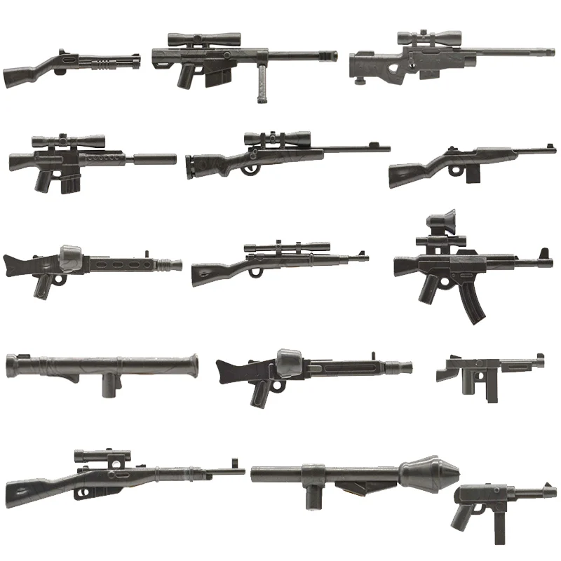 10 шт./лот винтовка HCSR MG42 M1A1 Базука Вторая мировая война Военные солдаты оружие