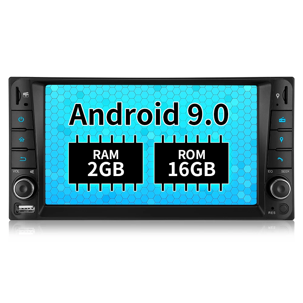 Sale Android 9.0 Car Multimedia Player for Toyota 2din GPS Car Video Player 4G WiFi Bluetooth Stereo Audio AM FM Auto Radio OBD DSP 0