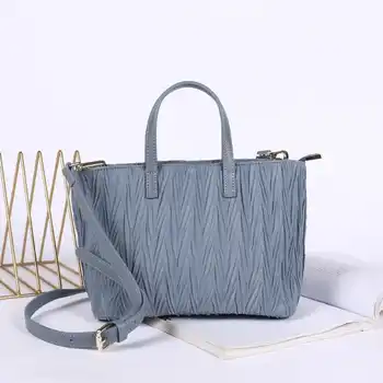 

Western Style Pleated Parachute Nylon Oxford Cloth Lightweight Hand Shoulder WOMEN'S Bag Dumplings Package Elegant Handbags