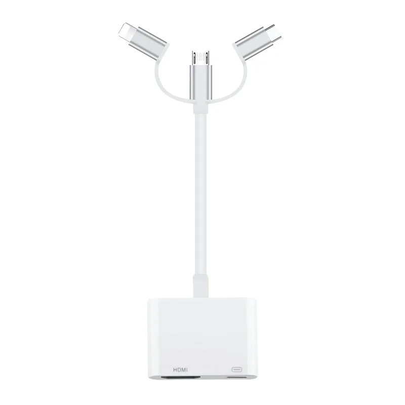 3 в 1 HDMI gigical AV адаптер для iPhone lighting Plug Android Micro usb type C для iOS Android 4,4 или выше для huawei Xiaomi