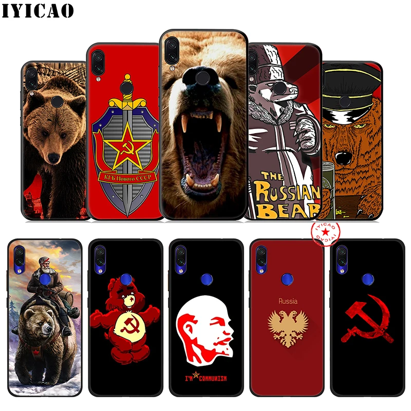 IYICAO русский медведь флаг Мягкий чехол для Xiaomi Redmi K20 8A 7A 7 6 6A 5A 5 Plus 4X 4A Go Pro ТПУ |