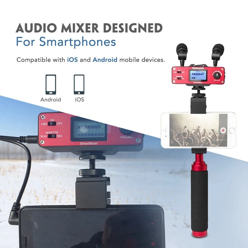  Saramonic Smartmixer Video Film Microphone Handheld Recorder Photography System for Smartphone Mobi
