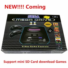 2021 arrivée couleur noire Version PAL EU Plug Consoles de jeu adapté pour Sega MD2 MD 2 TV Console de jeu vidéo carte classique 16 bits garçon