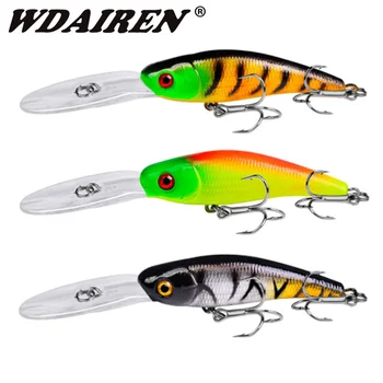 싱킹 미노우 낚시 미끼 워블러 스윔베이트 인공 하드 미끼, 배스 파이크 크랭크 베이트, 바다 트롤링 태클용, 10cm, 9.5g, 1 개