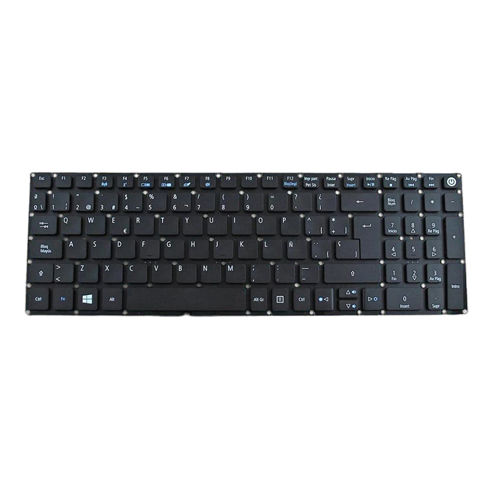 Испанская раскладка для замены клавиатуры ноутбука без рамки Acer Aspire E5 722 V3 574G 573T 573
