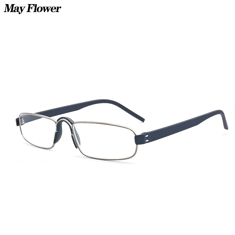 

May Flower Fashion Portable Optical Reading Glasses With TR90 Leg Ultralight Alloy Frame Presbyopic Eyewear For Men&Women HDView