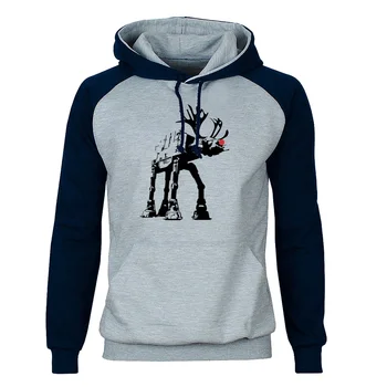

Reindeer Hoodies Men Anime Raglan Hooded Sweatshirts Harajuku New Winter Autumn Fleece Warm Loose Streetwear Workout Sportswear