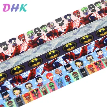 

DHK 5/8'' 5yards camo hero printed Fold Elastic FOE stretch ribbon hairbow headwear headband DIY OEM E1782