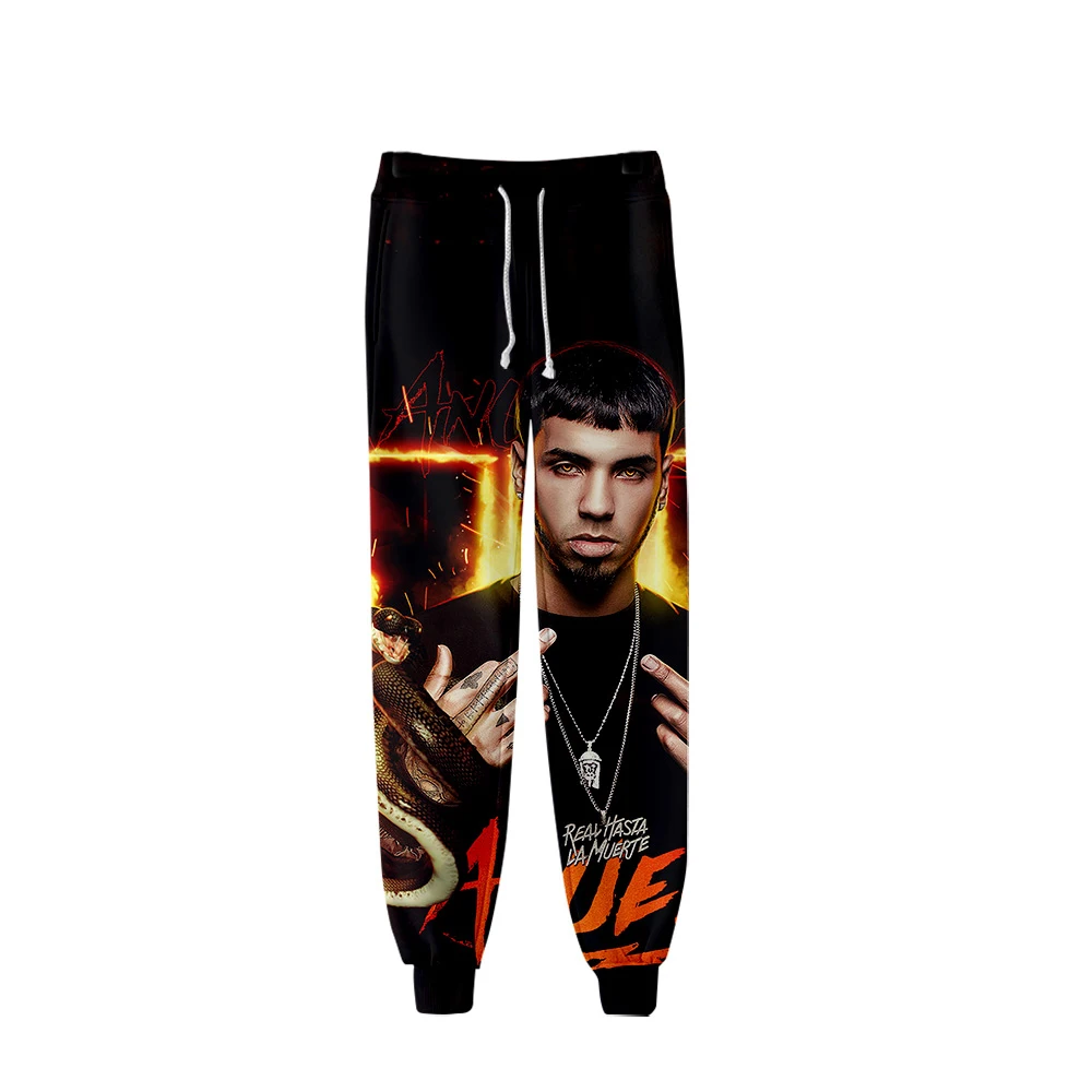 Anuel AA 3D спортивные штаны с принтом, штаны для бега для мужчин/женщин, модные уличные длинные штаны,, повседневные трендовые штаны в стиле хип-хоп