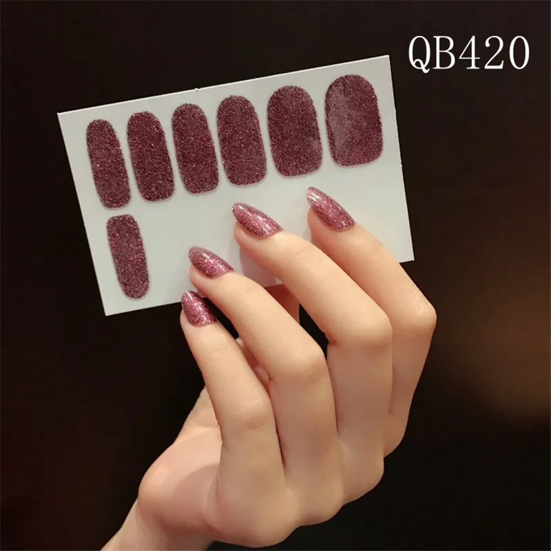 Lamemoria 22 советы, стикеры 3D на ногти Nail Art, красное сердце, дизайн, французский экологический клей, наклейки, наклейки для женщин, маникюр - Цвет: QB420