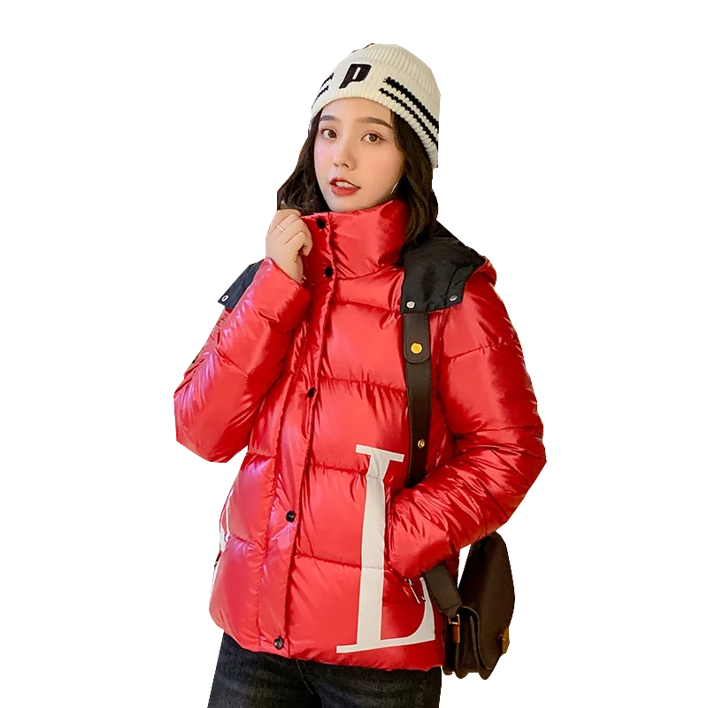 Красный Куртка с капюшоном зимняя куртка для женщин parkas mujer Новая женская куртка верхняя одежда женская - Цвет: Красный