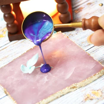 

Girl Powder Crystal Sealing Wax Pad Fire Paint Stamping Template Fire Paint Wax Label Making Tool Fire Paint Wax Crystal stone