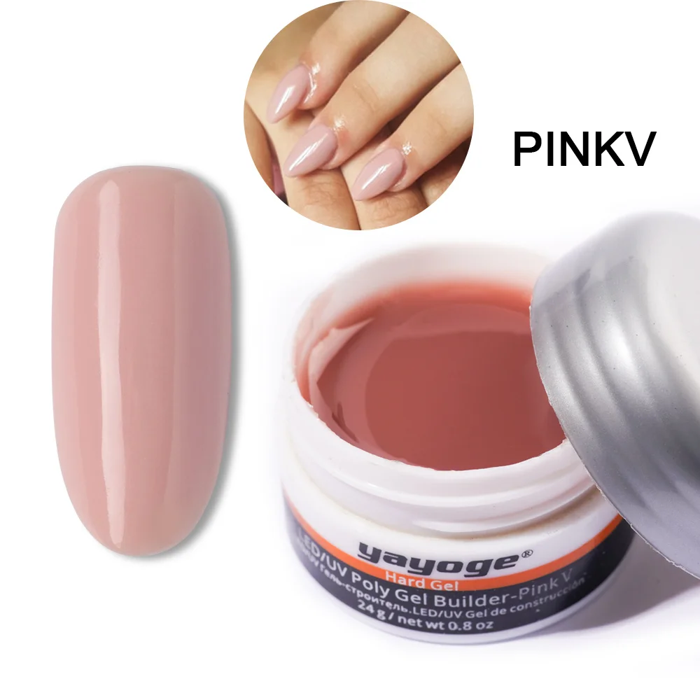 pink5 Yayoge гель для наращивания ногтей, УФ лак для ногтей, художественный твердый Желейный гель для наращивания ногтей, маникюр, УФ светодиодный Прозрачный Гель-лак - Цвет: pink5