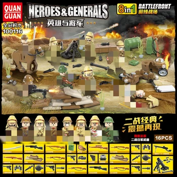 

New 8pcs/lot WW2 Tank Series Japan Army Battlefront Building Blocks Model Bricks WW2 Military Figures Toys