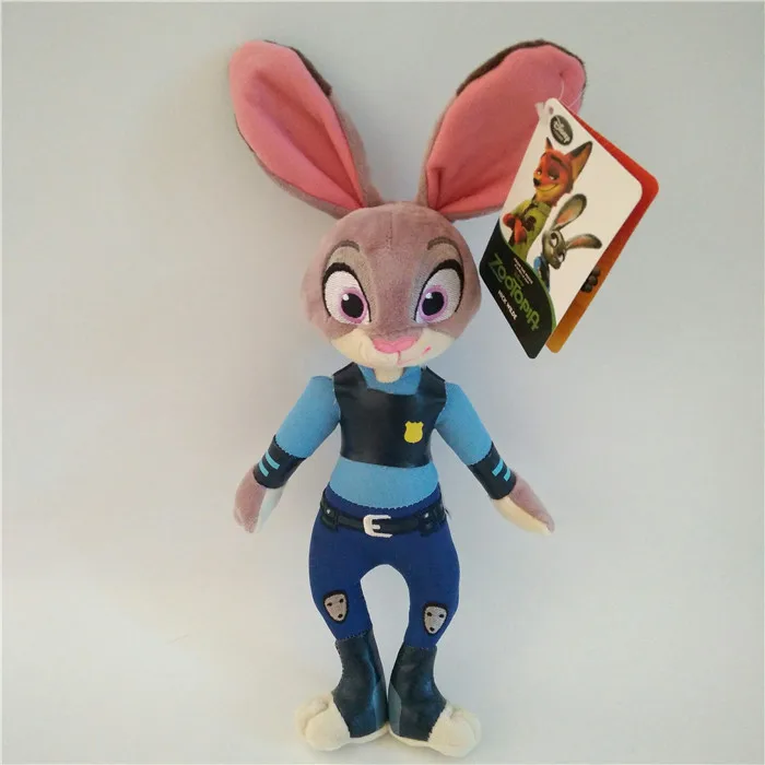 1 шт. Zootopia плюшевые игрушки куклы 24-30 см кролик Джуди Хоппс и лиса Ник Вайлд плюшевые мягкие животные игрушки для детей детские подарки - Цвет: 30cm Judy Hopps
