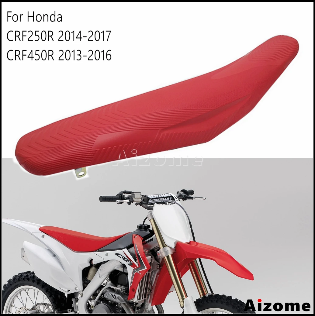

Красное сиденье для мотоцикла Honda CRF250R CRE450R, полностью твердая пена, Нескользящая подушка для сиденья, накидка на сиденье для кроссовых мотоциклов