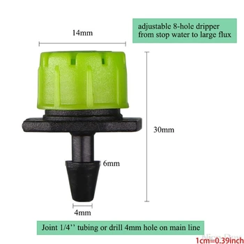 

50pcs 1/4Inch Adjustable Micro Drip Irrigation System Watering Sprinklers Anti-Cloggin Ju03 20 Dropship