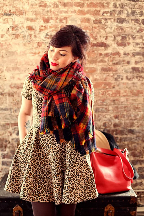 Хорошее качество Za зимний длинный шарф шотландская клетка дизайнерский Юнисекс