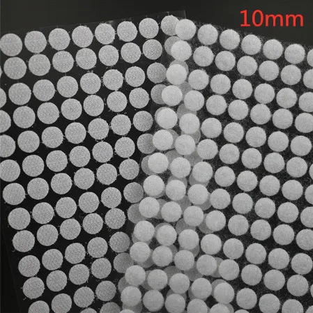 White 10mm 100Pairs FEIGO 100 пар самоклеющаяся лента в горошек 10/15/20 мм сильный клей Magic Стикеры диск с помощью двустороннего скотча Круглые Монеты крюк, петля, лента - Цвет: White 10mm 100Pairs