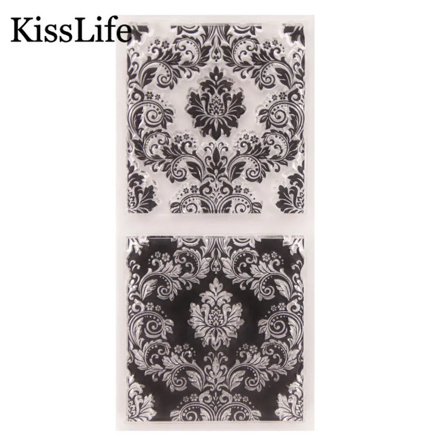 

1 Sheet Square Frame Flower Clear Rubber Stamps for Scrapbooking Card Making Christmas Thanksgiving Stamps