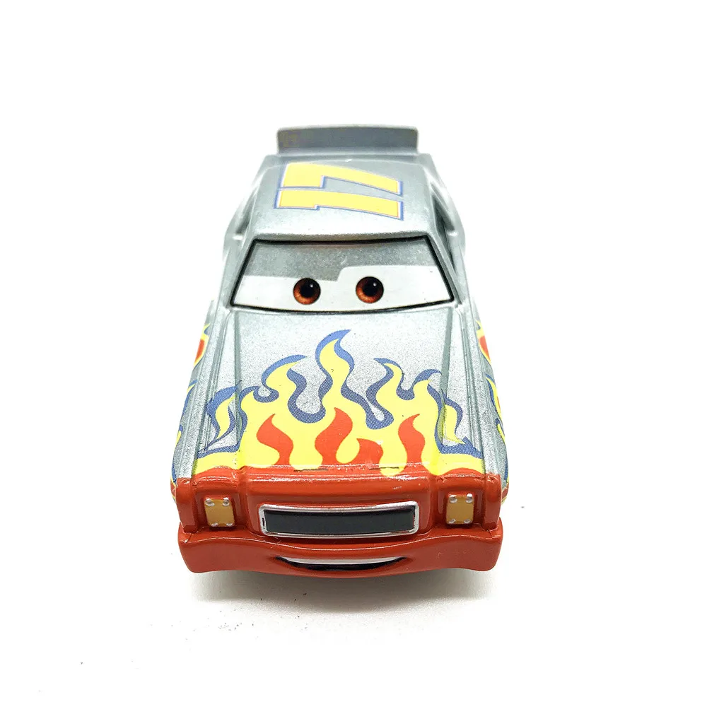 Disney Pixar тачки Даррелл Cartrip#17 серебро пламя 1:55 литье под давлением металлический сплав Игрушечная модель автомобиля дети мальчик Рождество подарок на день рождения