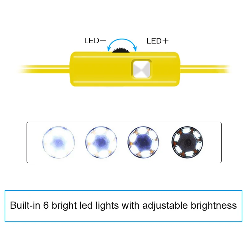 7 мм Android эндоскоп камера IP67 Водонепроницаемый Micro USB инспекционный бороскоп камера для type C OTG PC Mac с 6 светодиодный