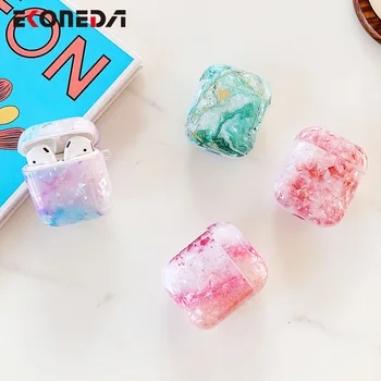 

EKONEDA Soft Silicone Earphone Case For Airpods Case Luxury Bling Marble Patterned Protective Cases For Airpod 2 Cover