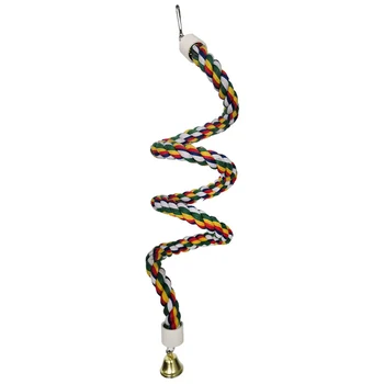 

Creative Bird Toy Cage Accessories Parrot Chew Toy 2 Pieces Set 1m Climbing Ladder And Frosted Platform HF