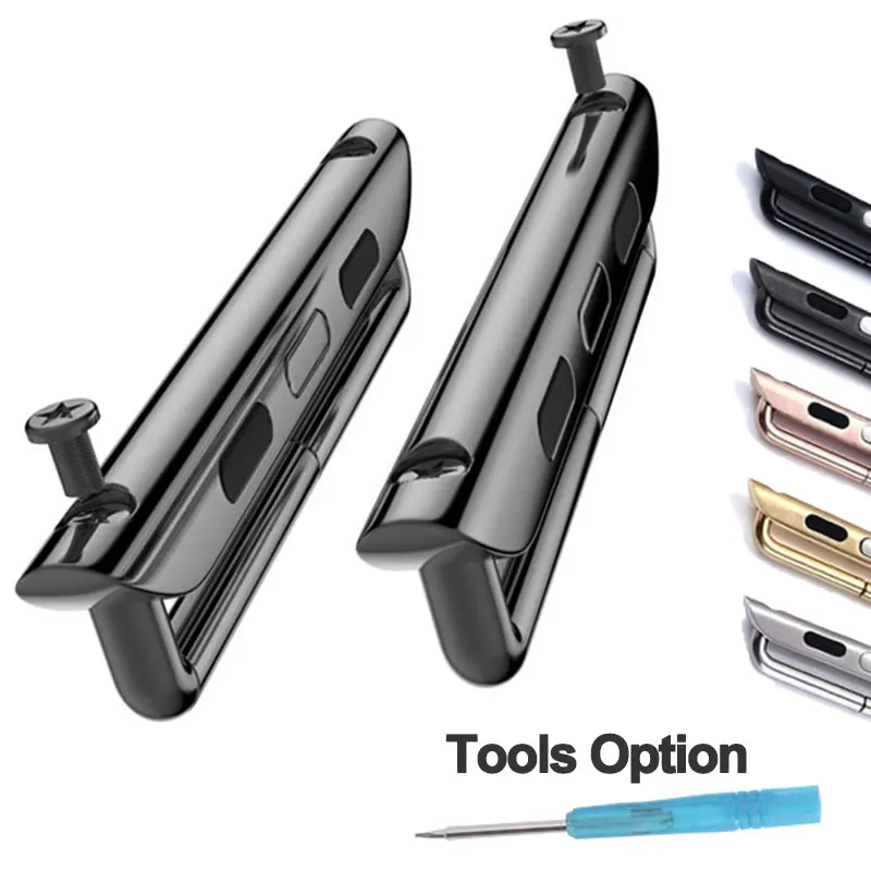 For Apple Watch Series 6 5 4 3 2 1 band Adapter Connector 38mm 42mm for iwatch 6 5 band 44mm 40mm adaptor accessories Free tool